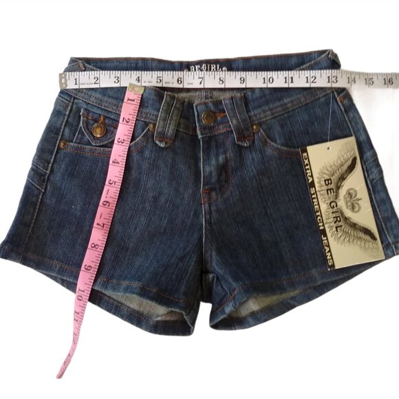 NWT Be-Girl Women Junior's Shorts Jeans Black Color Classic Style Embroidered - Picture 11 of 13